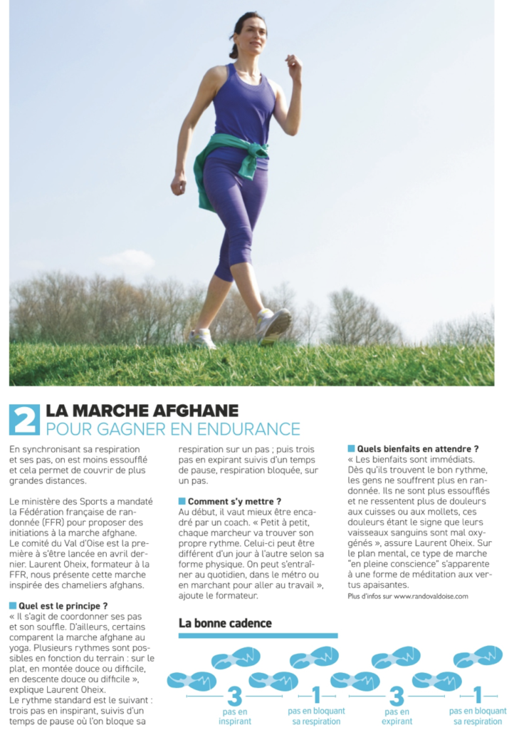 Article sur les bienfaits de la marche afghane